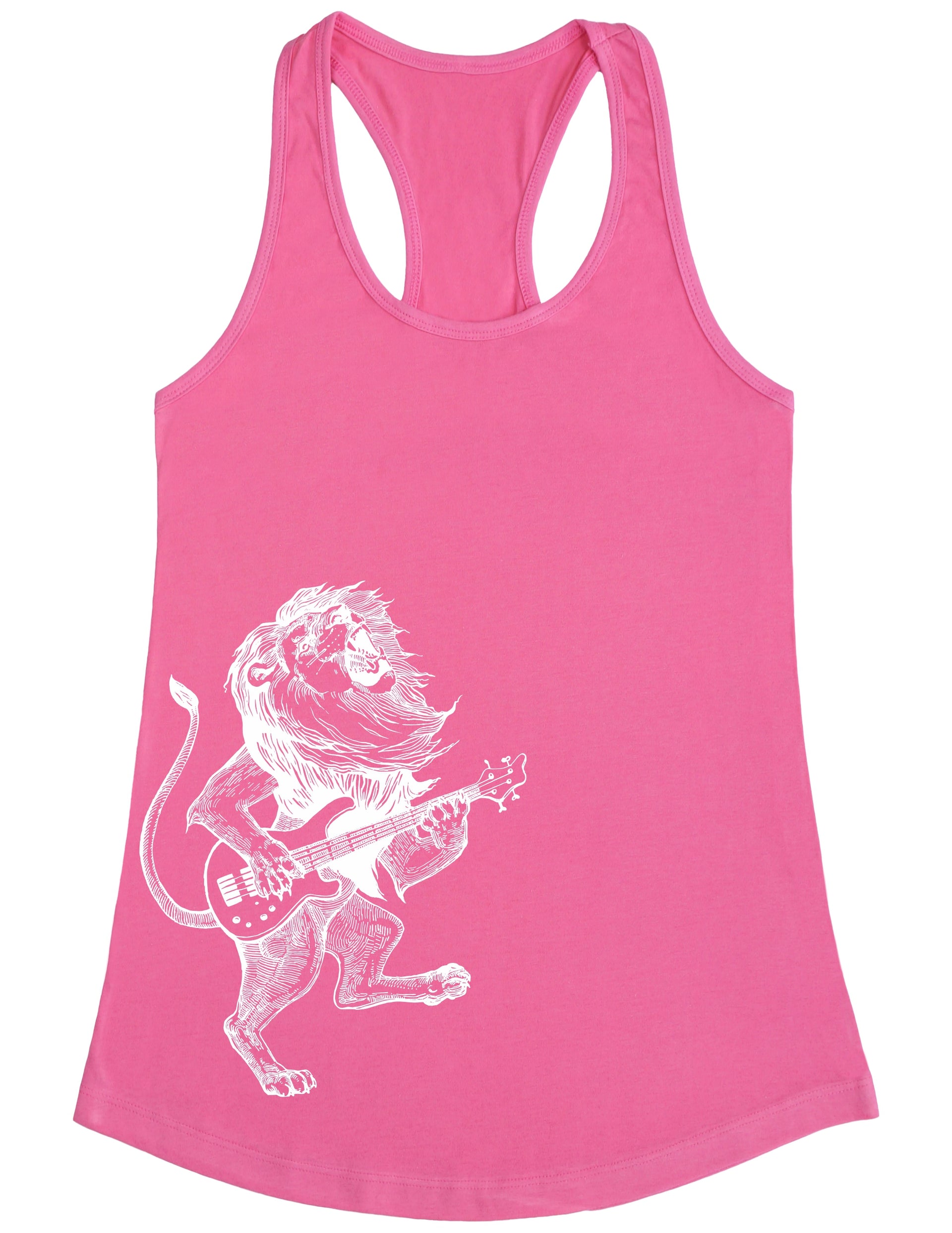 seembo-lion-playing-guitar-guitarist-musician-music-band-women-pink-tank-top-side-print