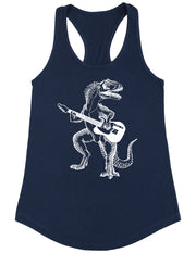 seembo-dinosaur-playing-guitar-animal-guitarist-musician-music-band-women-navy-tank-top